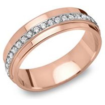 925 Vivo Silberring rosévergoldet 40 Zirkonia