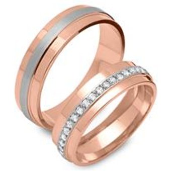925 Vivo Silbereheringe rosévergoldet 6mm breit