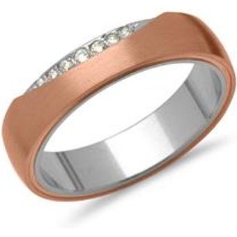 Silber Vivo Damenring rosévergoldet Zirkonia
