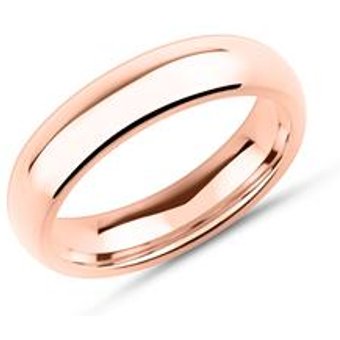 Herren Edelstahlring rosévergoldet 5mm breit