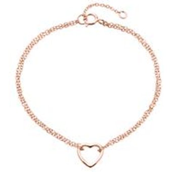 Armband Herz aus rosévergoldetem Sterlingsilber