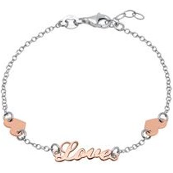 Love Armband aus Sterlingsilber mit Herzen