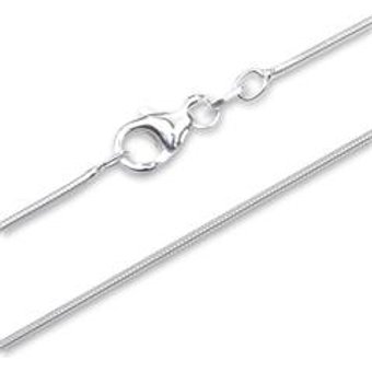 925 Silberkette: Schlangenkette Silber 1,0mm