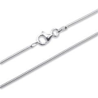 925 Silberkette: Schlangenkette Silber 1,2mm