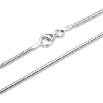 925 Silberkette: Schlangenkette Silber 1,6mm