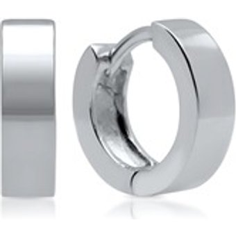 Moderne Creolen 925 Sterling Silber rhodiniert