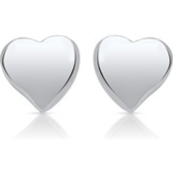 Sterling Silber Ohrstecker in Herzform