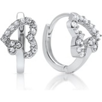 Silber Creolen mit Zirkonia