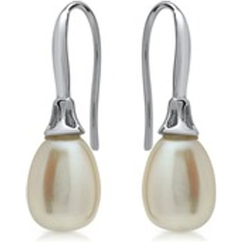 Glänzende Perlen Ohrhänger 925 Sterling Silber