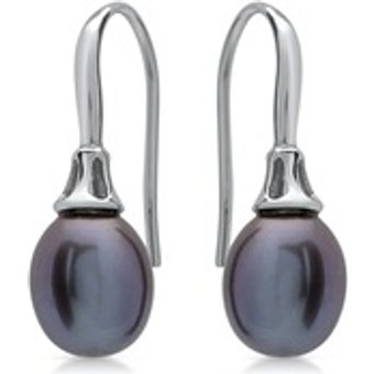 Glänzende Perlen Ohrhänger 925 Sterling Silber