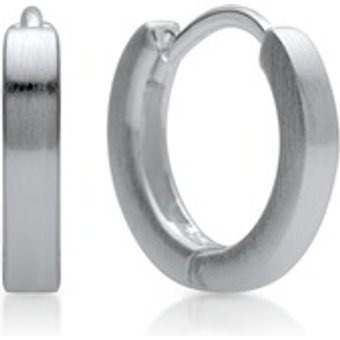 Mattierte 925 Sterling Silber Creolen