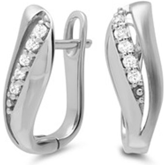 Moderne Ohrringe 925er Silber Zirkonia