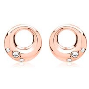 Rosévergoldete Ohrstecker Sterlingsilber Zirkonia