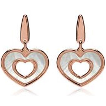 Herz Ohrstecker aus rosévergoldetem 925er Silber