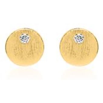 Vergoldete Sterlingsilber Ohrstecker mit Zirkonia