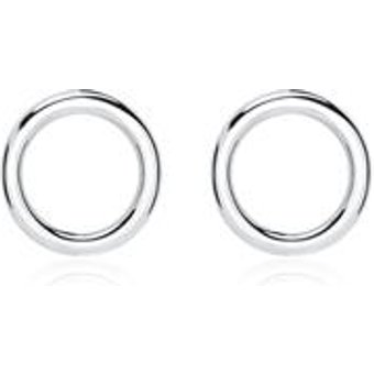 Kreis Ohrstecker aus Sterlingsilber