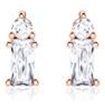 Ohrstecker aus rosévergoldetem 925er Silber Zirkonia