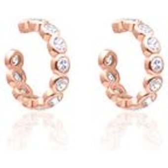 Damen Ear Cuffs aus Sterlingsilber, rosé, Zirkonia