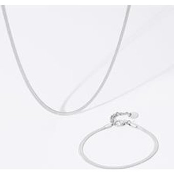 Set mit Schlangenkette und -armband aus Edelstahl