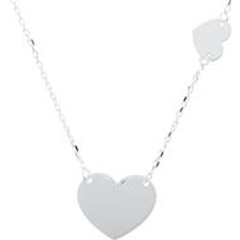 Gravierbare Herzkette aus 925er Sterlingsilber