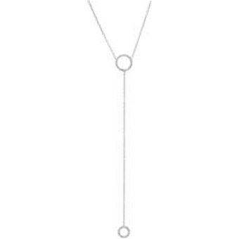 Y-Kette aus 925er Sterlingsilber mit Zirkonia
