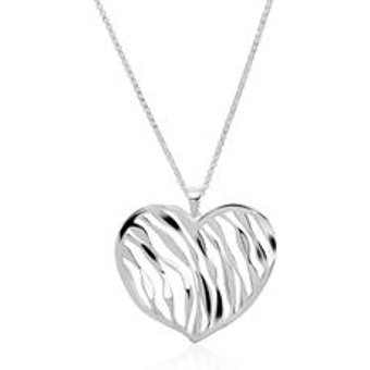 Herzkette aus 925er Silber