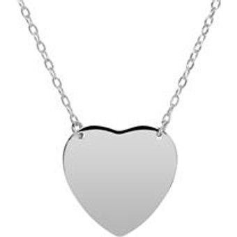 Herzkette aus Sterlingsilber gravierbar