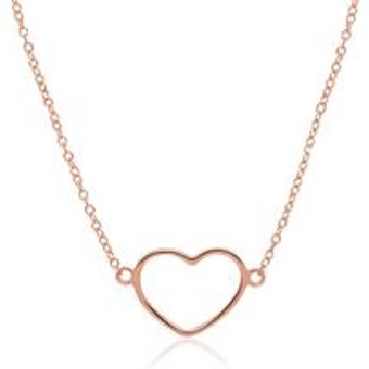 Kette Herz aus rosévergoldetem 925er Silber