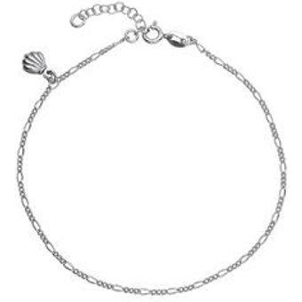 Fußkette aus 925er Sterlingsilber Muschelelement