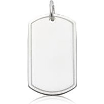 Gravierbares 925 Sterling Silber Dog Tag