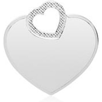 Gravierbarer Herzanhänger aus 925er Sterlingsilber