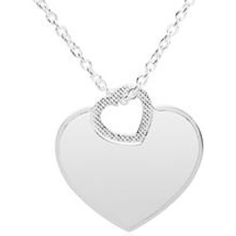 Gravierbare Herzkette aus 925er Sterlingsilber