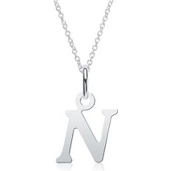 Buchstabenkette N aus 925er Silber