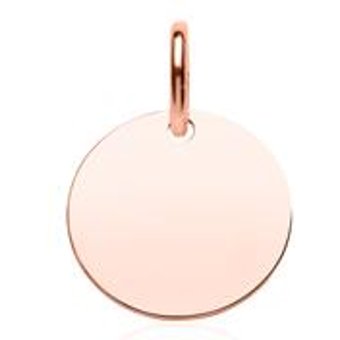Gravur Anhänger Kreis aus rosévergoldetem 925er Silber