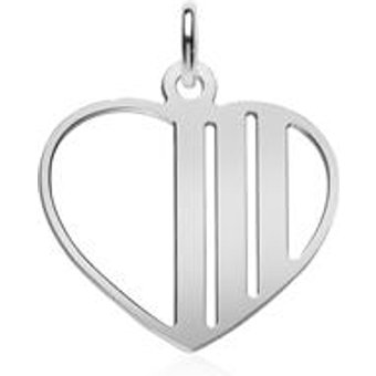 Herzanhänger aus Sterlingsilber, gravierbar