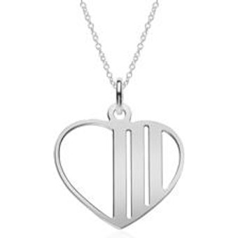 Gravierbare Herzkette aus Sterlingsilber