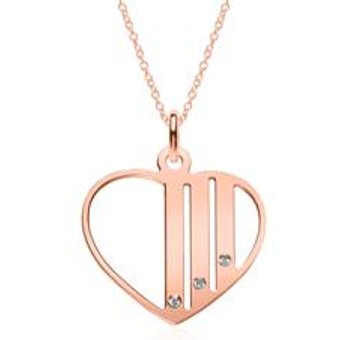 Kette aus rosévergoldetem 925er Silber mit Zirkonia