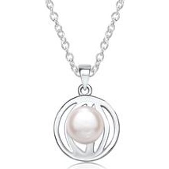 Kette aus 925er Silber mit Perle