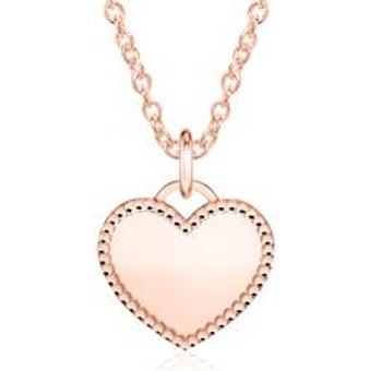 Herzkette aus rosévergoldetem 925er Silber