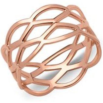 Ladys Hipster Ring verflochten roségold