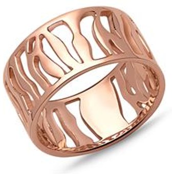 Moderner roségold Damenring mit Gravur