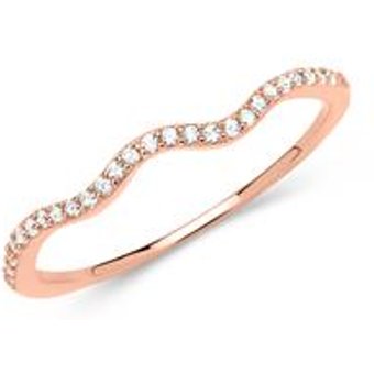 Filigraner roségold Ring 925er silber Zirkonia