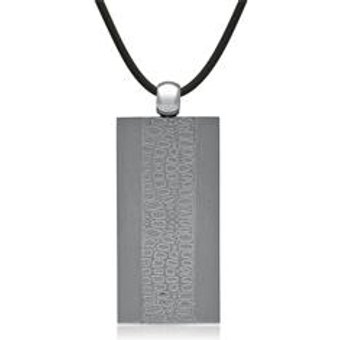 Schwarze Kautschukkette mit Titananhänger
