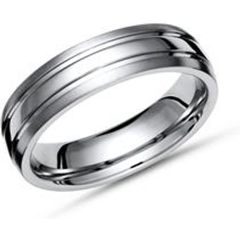Moderner teilpolierter Ring Titan in 6mm Breite