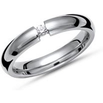 Exklusiver Titan-Spannring mit Diamant 0,05 ct.