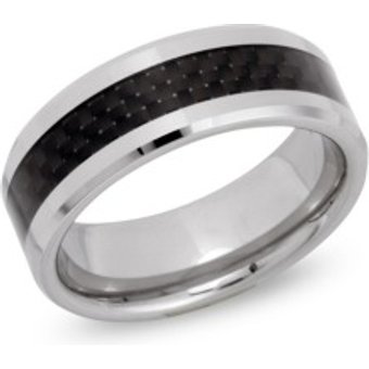 Wolframring Carbon Lasergravur