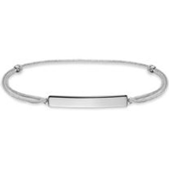 Gravurarmband aus Textil mit Platte aus Sterlingsilber