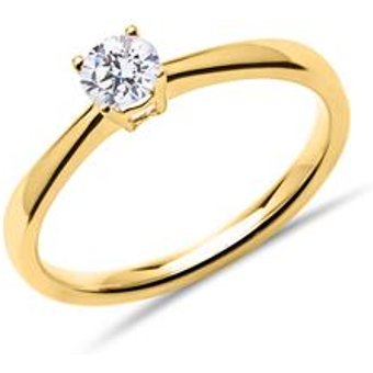 Solitärring 585er Gold mit lab-grown Diamant 0,25 ct.