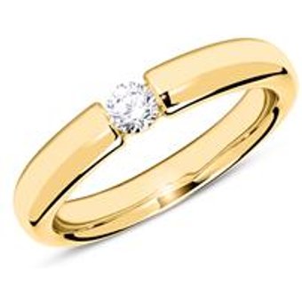 Verlobungsring aus 750er Gold mit Diamant 0,15 ct.