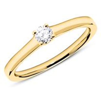 18K Gold Verlobungsring mit Diamant 0,15 ct.